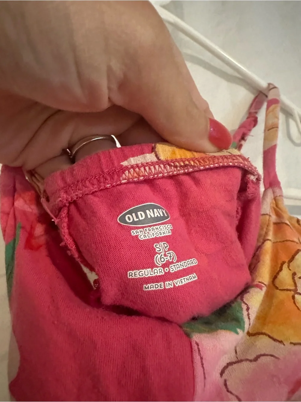 Old Navy Pink Floral Tank Top